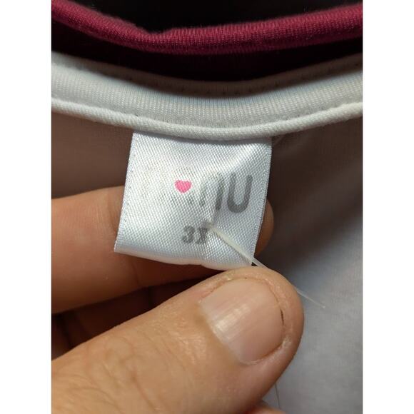 NANU Blouse Tunic Top Womans 3X Pink 3/4 Sleeve Lined Polyester Career Casual - Picture 3 of 4